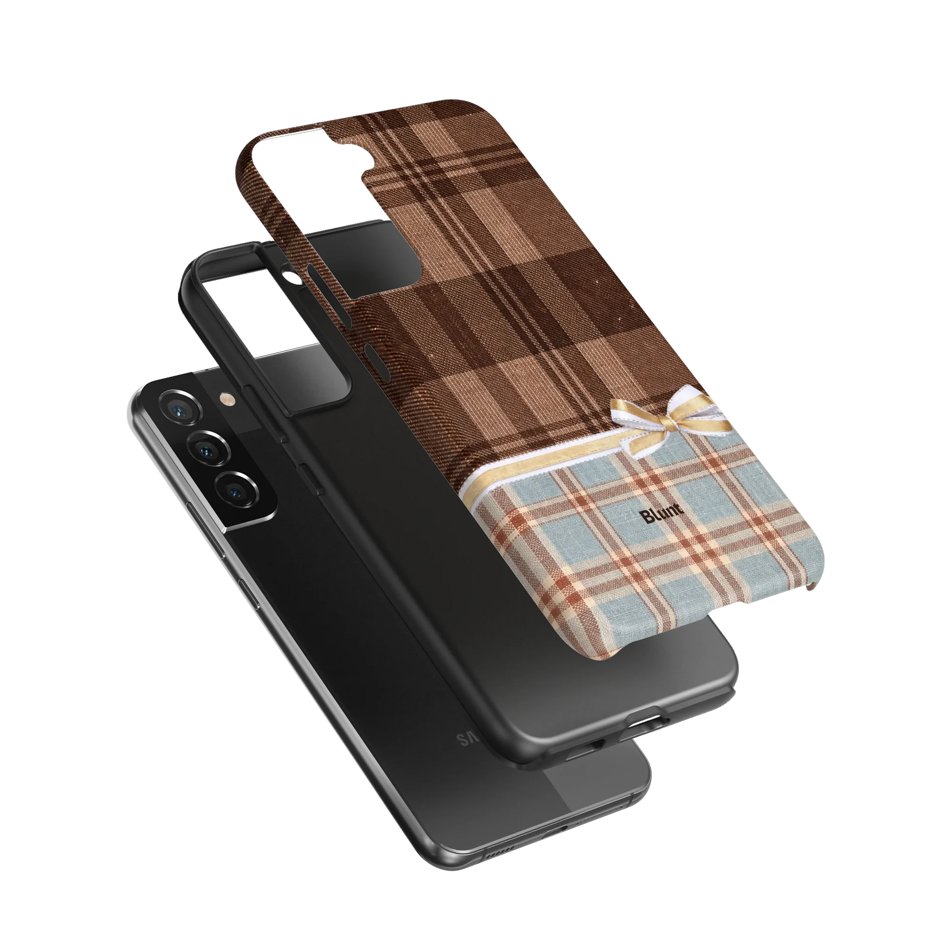 Mocha-Plaid-samsung-case-S22 Plus-3