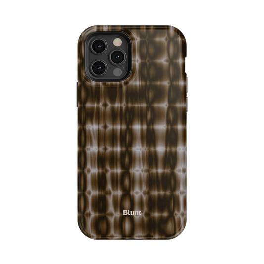Brown Ripple iPhone Case
