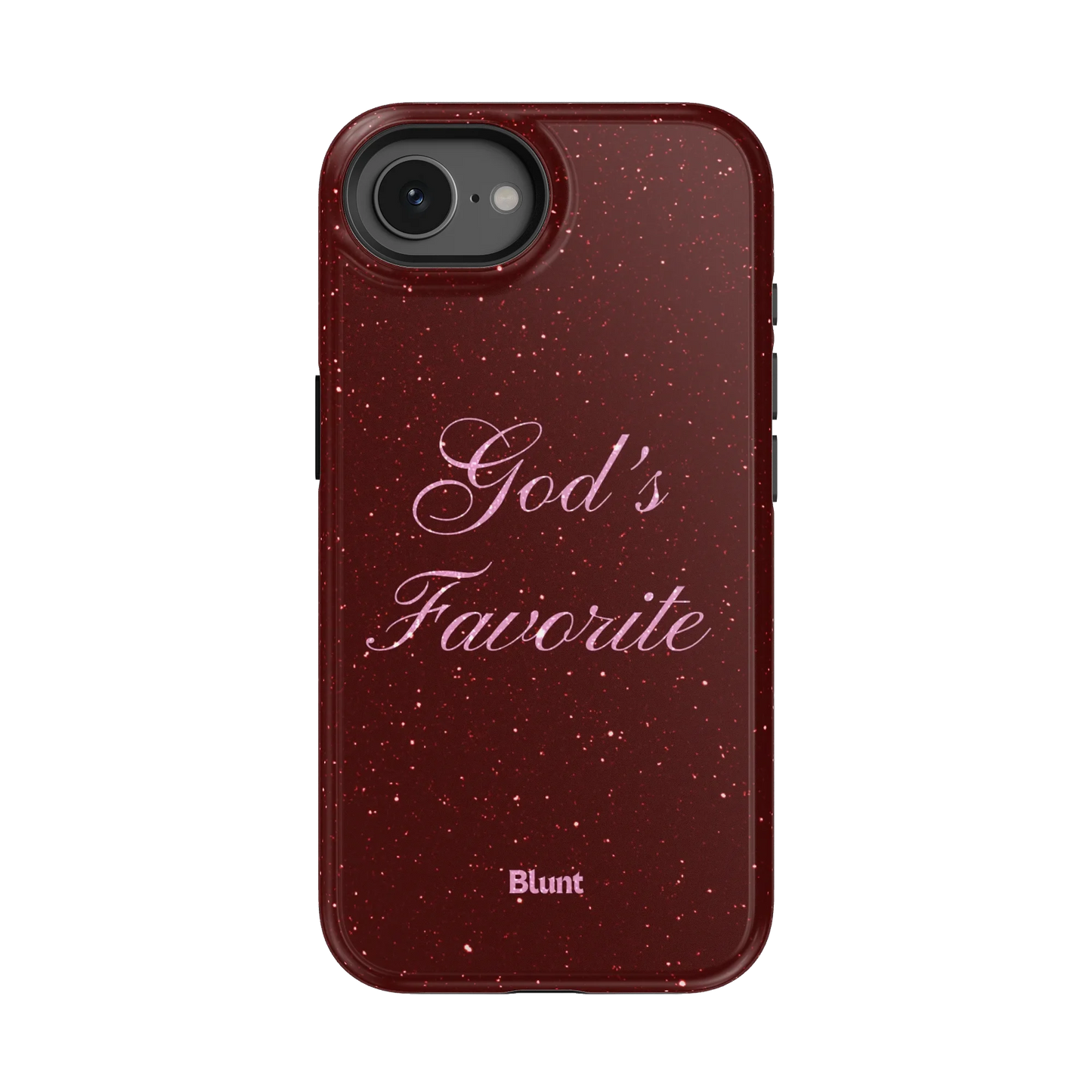 Gods Favorite Burgundy iPhone Case