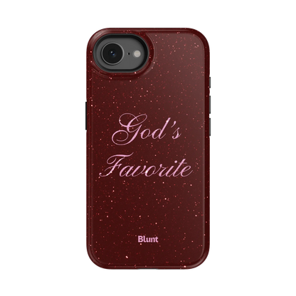 Gods Favorite Burgundy iPhone Case