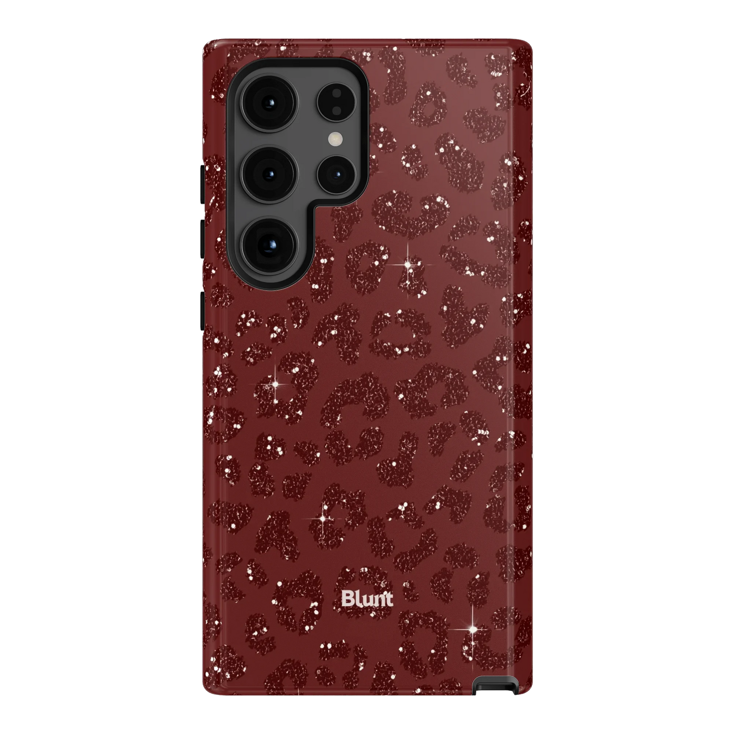 Burgundy Cheetah Print Samsung Case
