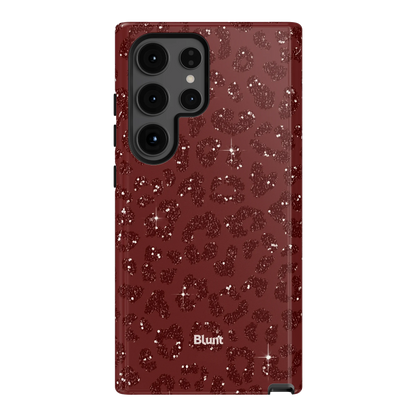 Burgundy Cheetah Print Samsung Case