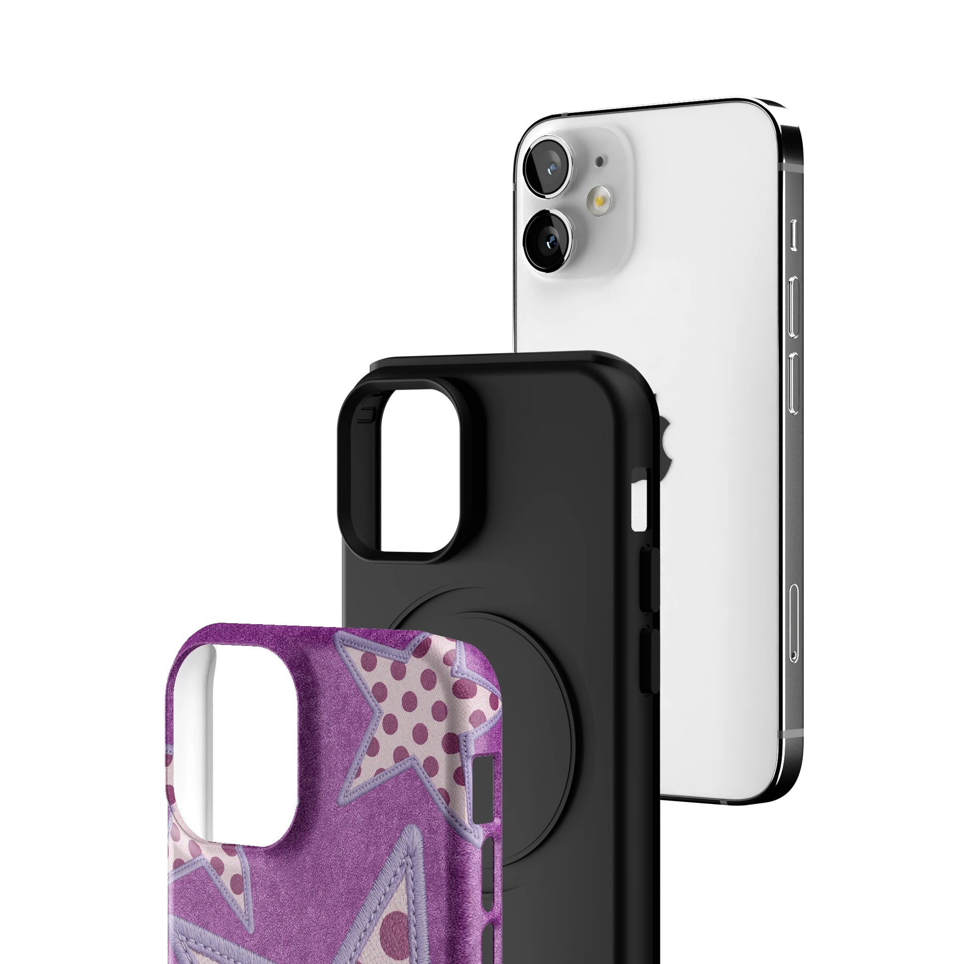 Lilac Crush Polka Star iPhone Case gallery - Iphone_12_Mini_Air_Plus_3