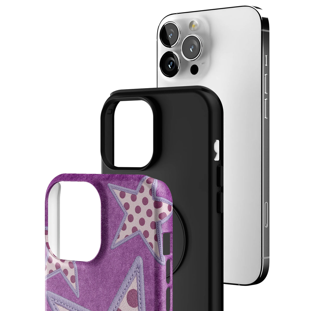 Lilac Crush Polka Star iPhone Case gallery - Iphone_13_Pro_Max_3