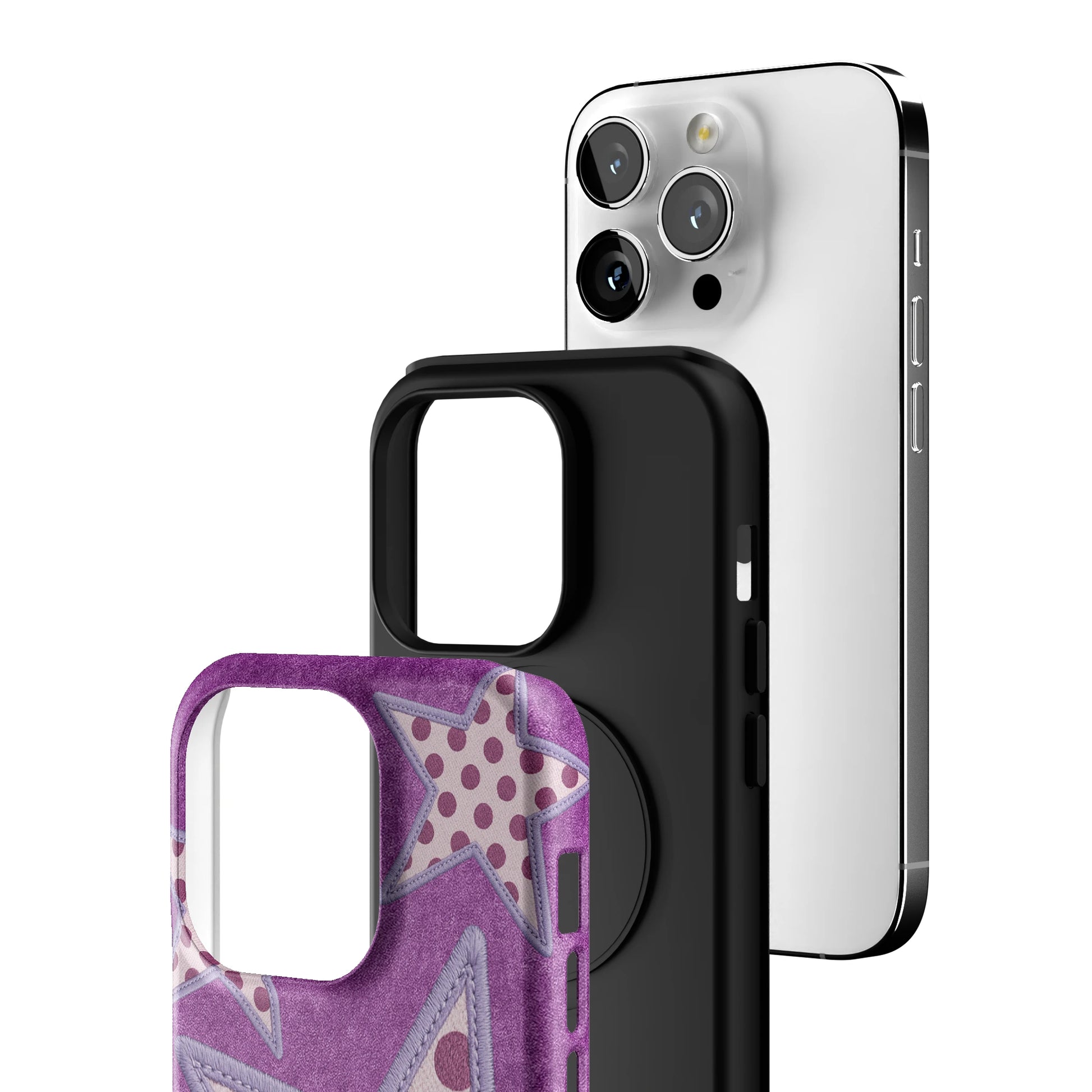 Lilac Crush Polka Star iPhone Case gallery - Iphone_14_Pro_3