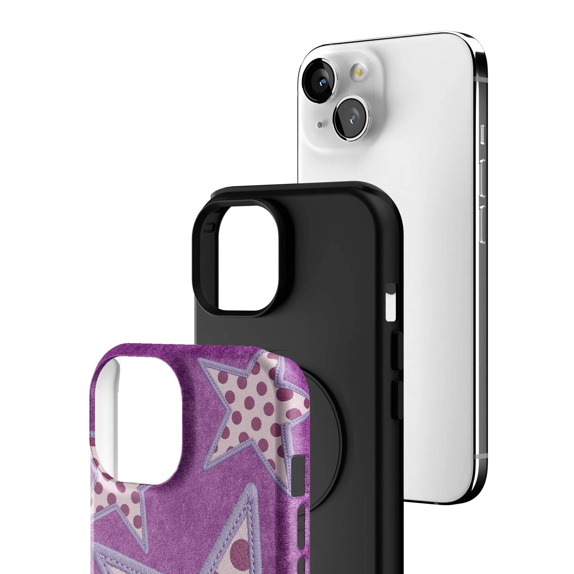 Lilac Crush Polka Star iPhone Case gallery - Iphone_15_Iphone_3