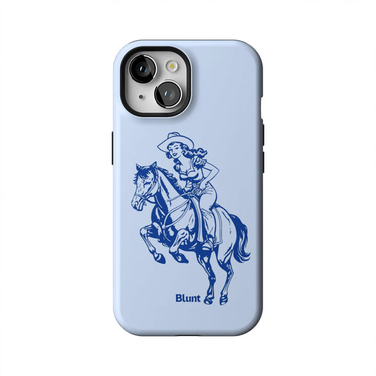 Blue-Lasso-Lady-iphone-case-iPhone 15-1