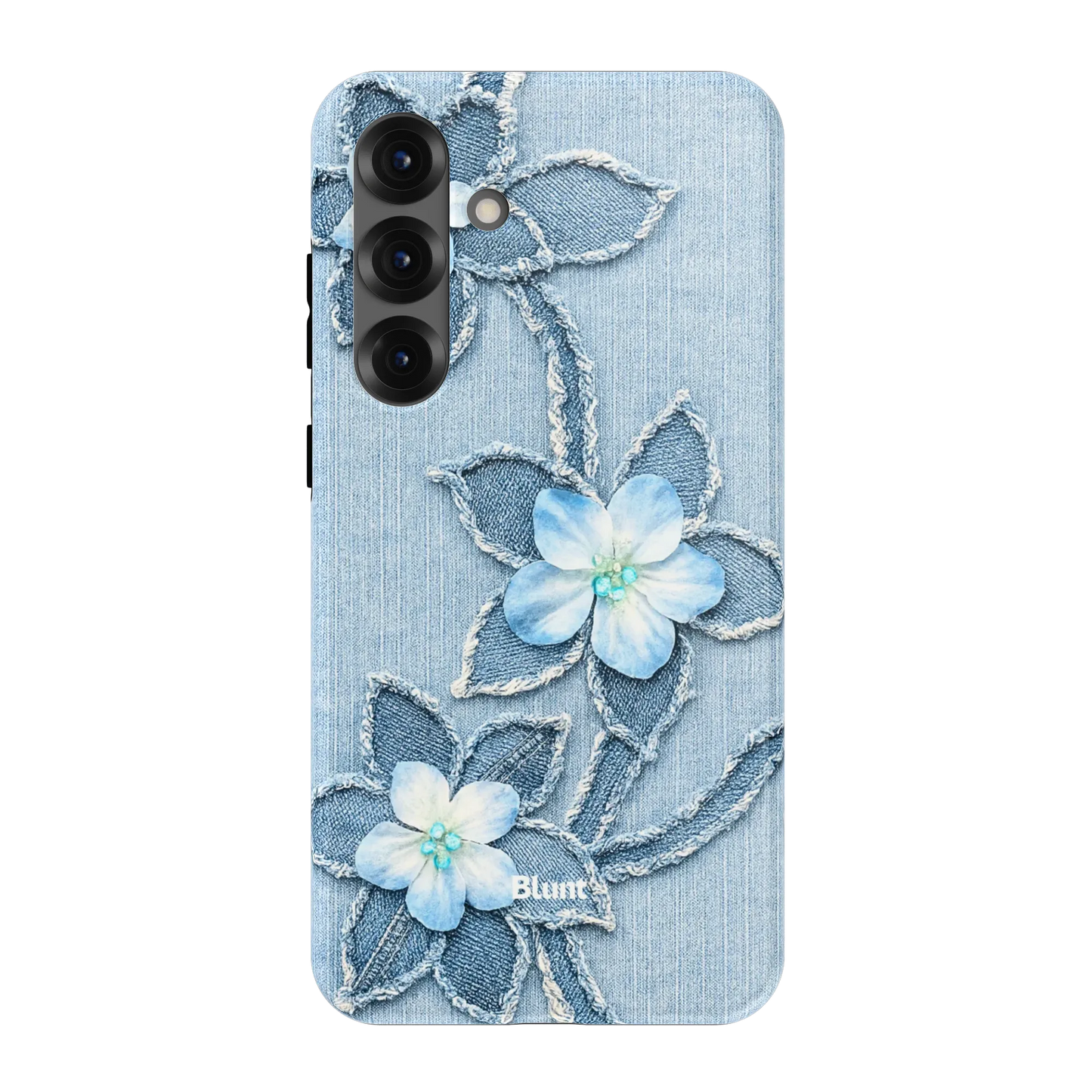 Denim Blue Bloom Samsung Case