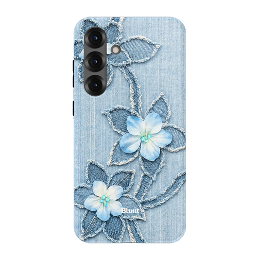 Denim Blue Bloom Samsung Case
