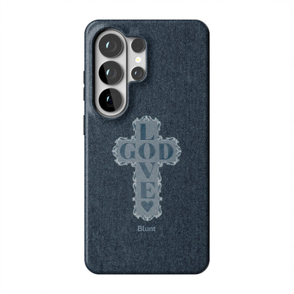 Love God Blue Cross Samsung Case