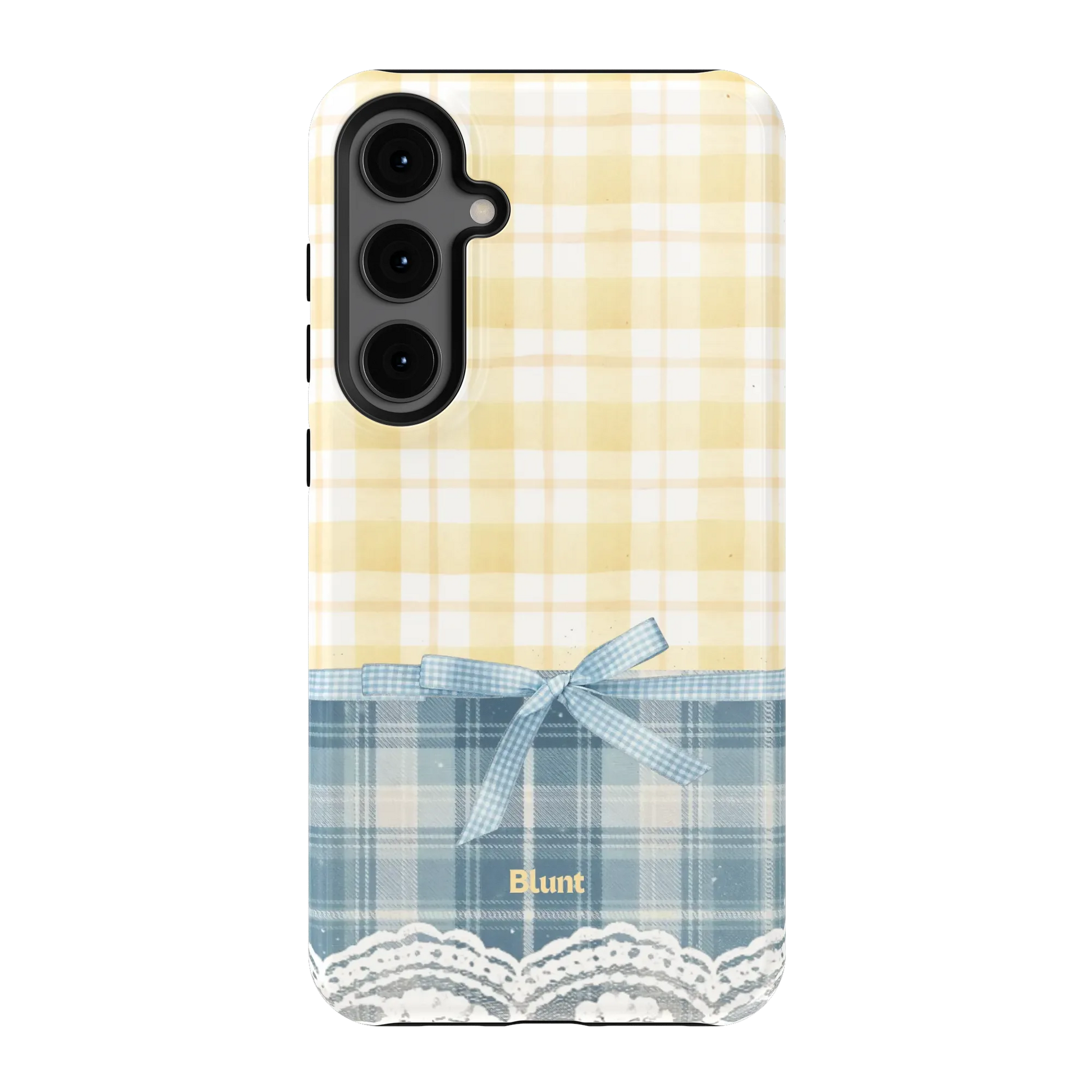 Blue-Lemonplaid-samsung-case-S24 Plus-1