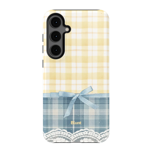 Blue-Lemonplaid-samsung-case-S24 Plus-1