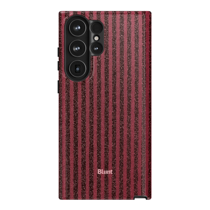 Red Sparkle Stripe Samsung Case