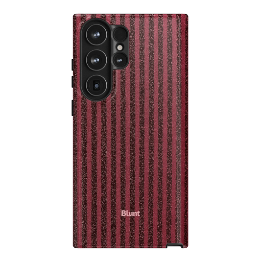 Red Sparkle Stripe Samsung Case