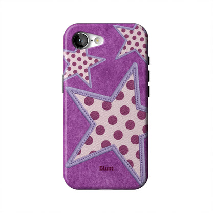 Lilac-Crush-Polka-Star-iphone-case-iPhone 17 E-1