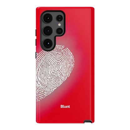 Heart Print Red Samsung Case