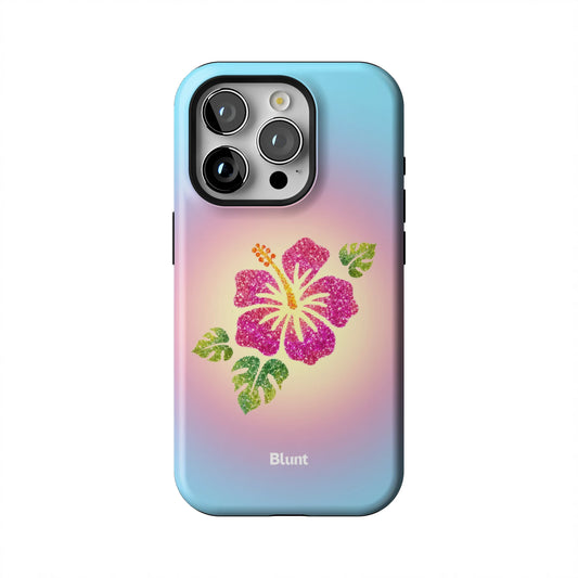 Hibiscus-Glow-iphone-case-iPhone 15 Pro-1