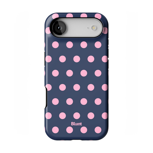 Navy Polka iPhone Case
