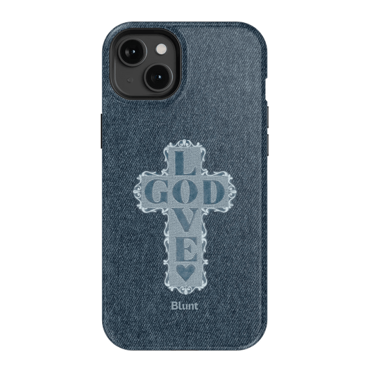 Love God Blue Cross iPhone Case - Blunt Cases