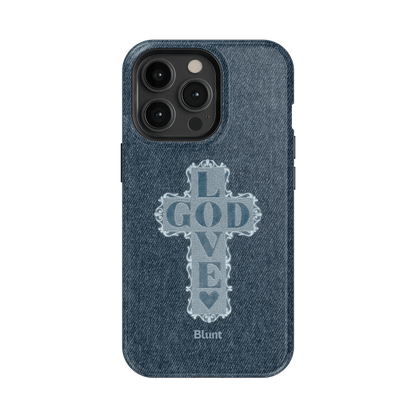 Love God Blue Cross iPhone Case - Blunt Cases