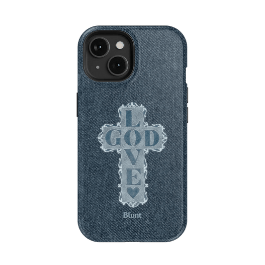 Love God Blue Cross iPhone Case - Blunt Cases