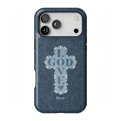 Love God Blue Cross iPhone Case - Blunt Cases