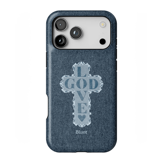 Love God Blue Cross iPhone Case - Blunt Cases