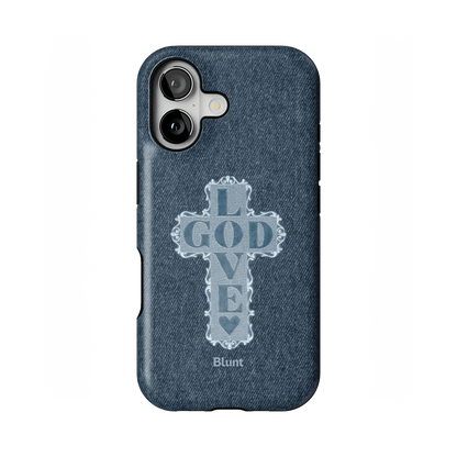 Love God Blue Cross iPhone Case - Blunt Cases