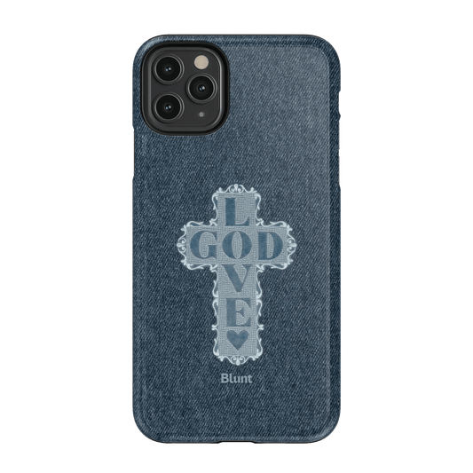 Love God Blue Cross iPhone Case - Blunt Cases