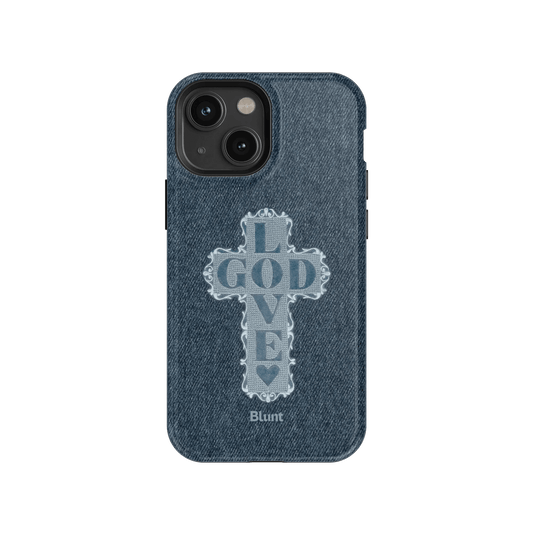 Love God Blue Cross iPhone Case - Blunt Cases