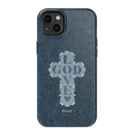 Love God Blue Cross iPhone Case - Blunt Cases