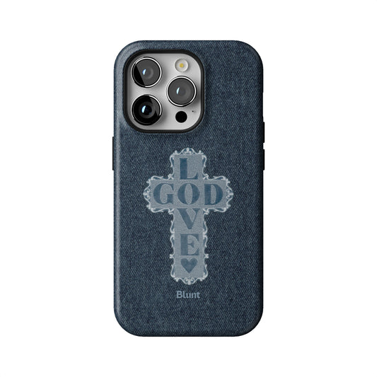 Love God Blue Cross iPhone Case gallery - Iphone_14_Pro_1