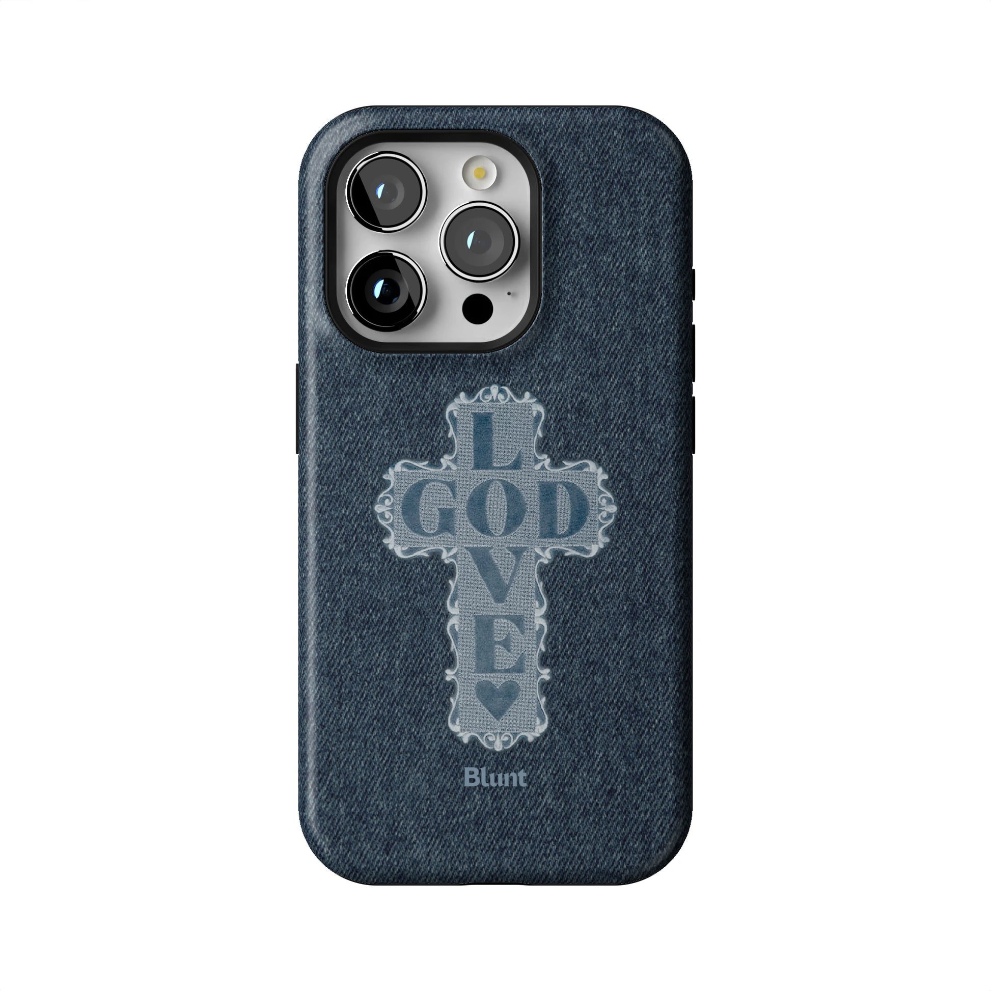 Love God Blue Cross iPhone Case gallery - Iphone_15_Pro_1