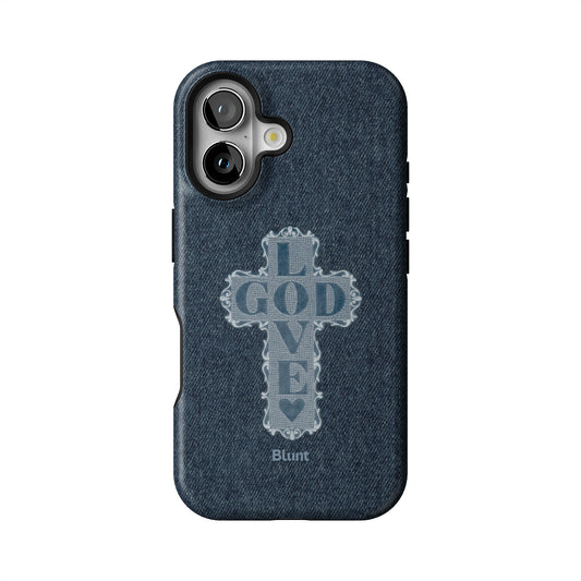 Love God Blue Cross iPhone Case gallery - Iphone_16_Iphone_1
