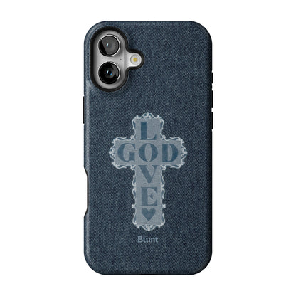 Love God Blue Cross iPhone Case gallery - Iphone_16_Mini_Air_Plus_1