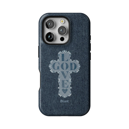 Love God Blue Cross iPhone Case gallery - Iphone_16_Pro_1