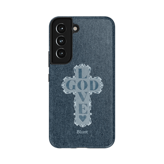 Love God Blue Cross Samsung Case - Blunt Cases