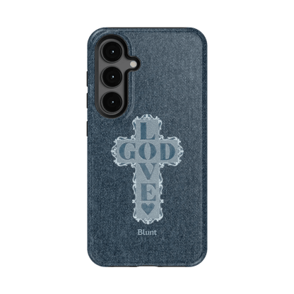 Love God Blue Cross Samsung Case - Blunt Cases