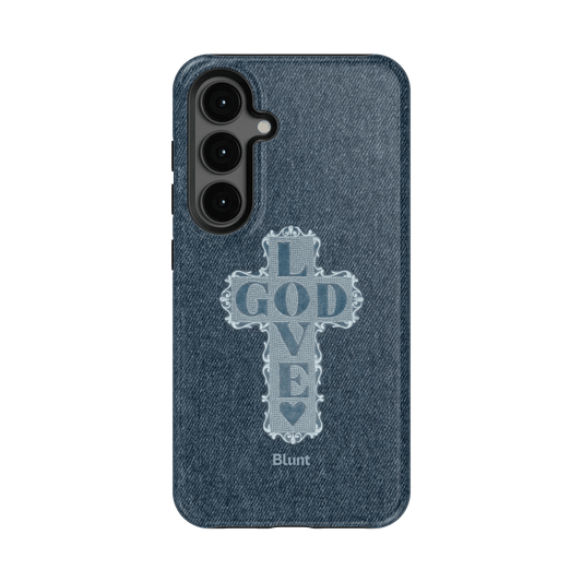 Love God Blue Cross Samsung Case - Blunt Cases