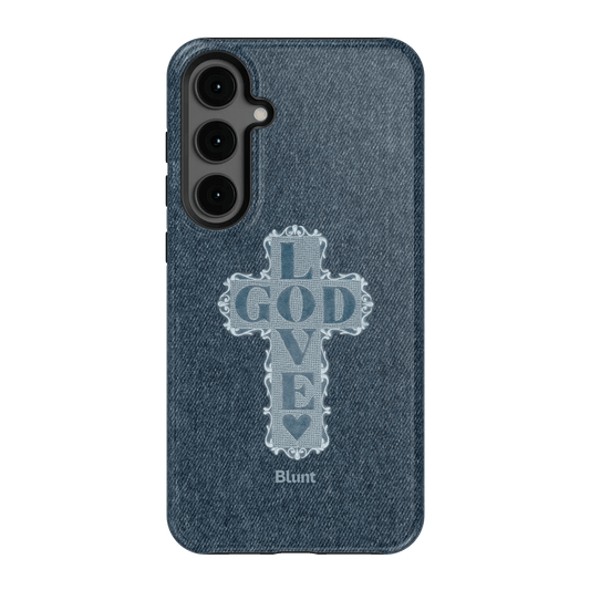 Love God Blue Cross Samsung Case - Blunt Cases