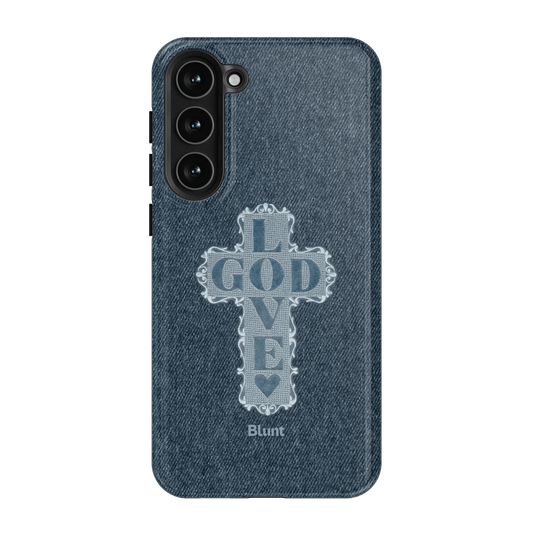 Love God Blue Cross Samsung Case - Blunt Cases
