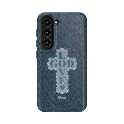 Love God Blue Cross Samsung Case - Blunt Cases
