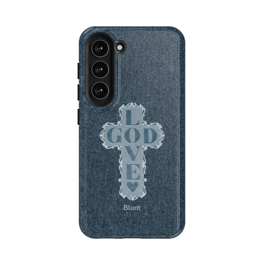 Love God Blue Cross Samsung Case - Blunt Cases