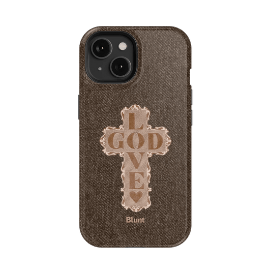 Love God Brown Cross iPhone Case - Blunt Cases