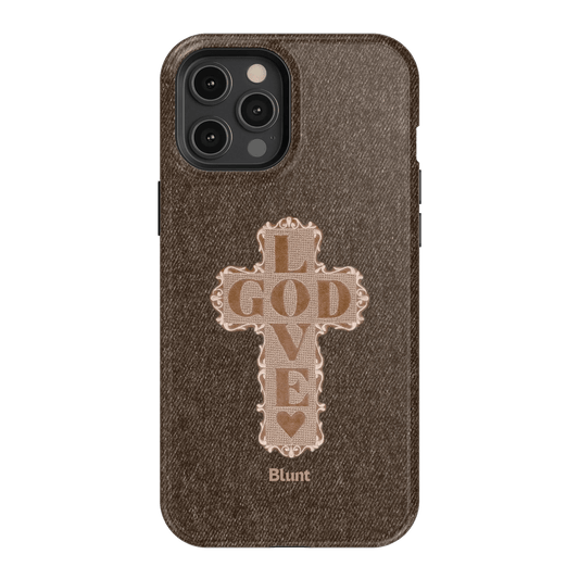 Love God Brown Cross iPhone Case - Blunt Cases