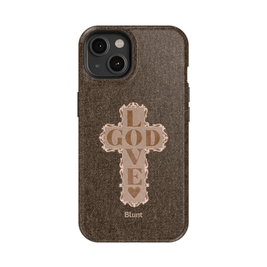 Love God Brown Cross iPhone Case - Blunt Cases
