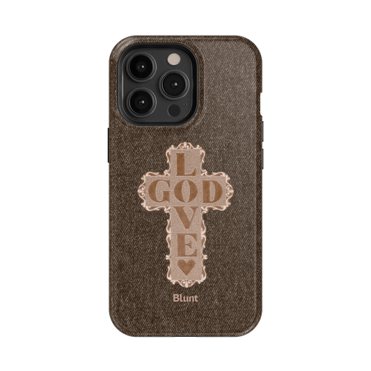 Love God Brown Cross iPhone Case - Blunt Cases