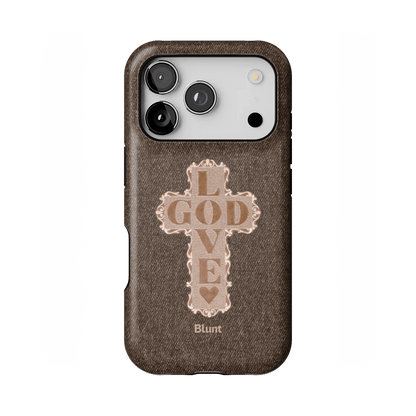 Love God Brown Cross iPhone Case - Blunt Cases