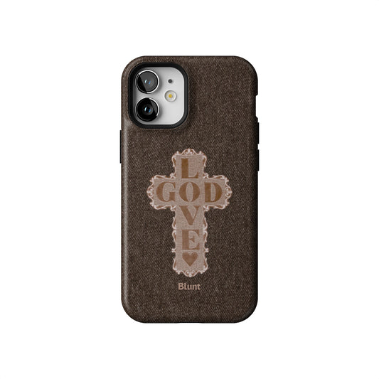 Love God Brown Cross iPhone Case gallery - Iphone_12_Mini_Air_Plus_1