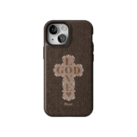 Love God Brown Cross iPhone Case gallery - Iphone_13_Mini_Air_Plus_1